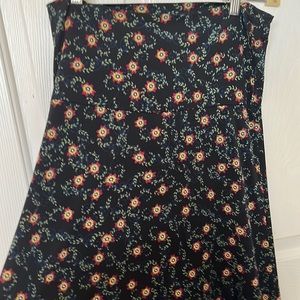 Lula Roe floral maxi skirt, size small